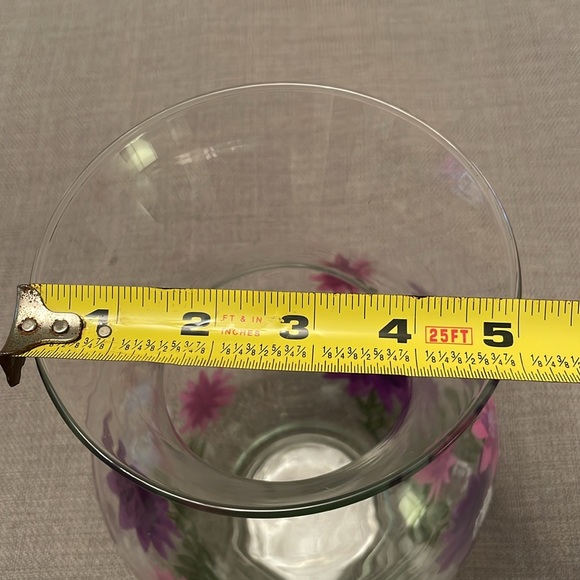 Large Vase with Hand Painted Flowers in Purple & Pink Gardening Vase - Picture 9 of 12